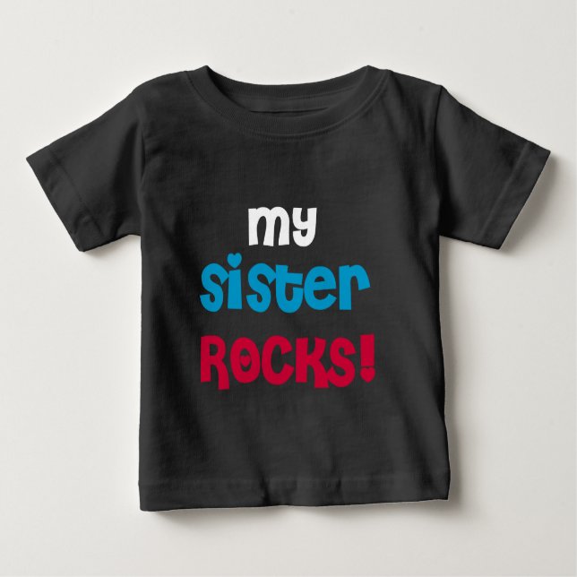 Camiseta De Bebé Mi hermana Rocks (Anverso)