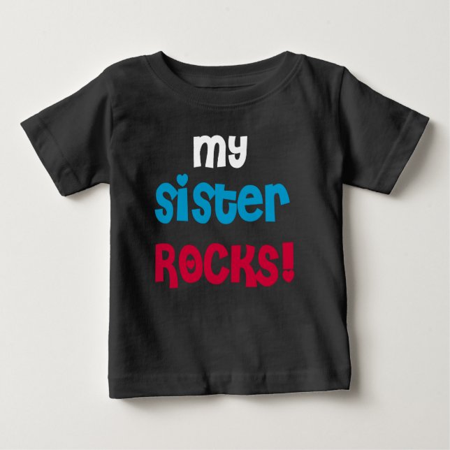 Camiseta De Bebé Mi hermana Rocks (Anverso)