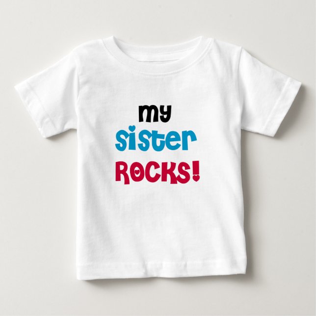 Camiseta De Bebé Mi hermana Rocks (Anverso)