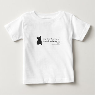 Camiseta De Bebé mi hermano es un bulldog francés