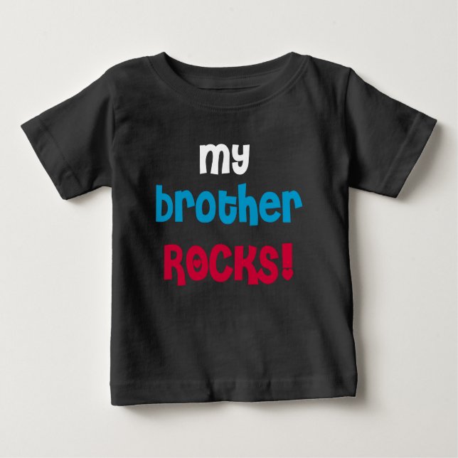 Camiseta De Bebé Mi hermano Rocks (Anverso)