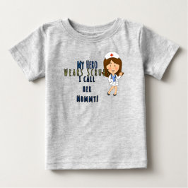 Camiseta De Bebé Mi héroe es mamá