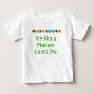 Camiseta De Bebé Mi Khala (tía) me ama (el nombre puede ser