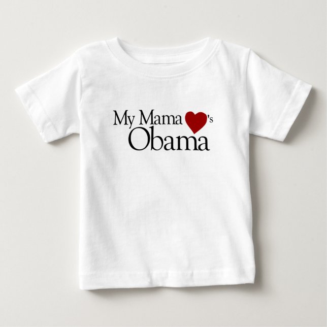Camiseta De Bebé Mi mamá ama a Obama (Anverso)