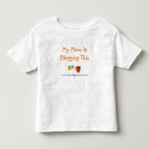 Camiseta De Bebé Mi mamá Blogging esto