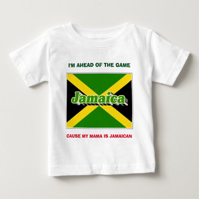 CAMISETA DE BEBÉ MI MAMA ES JAMAIQUINA (Anverso)