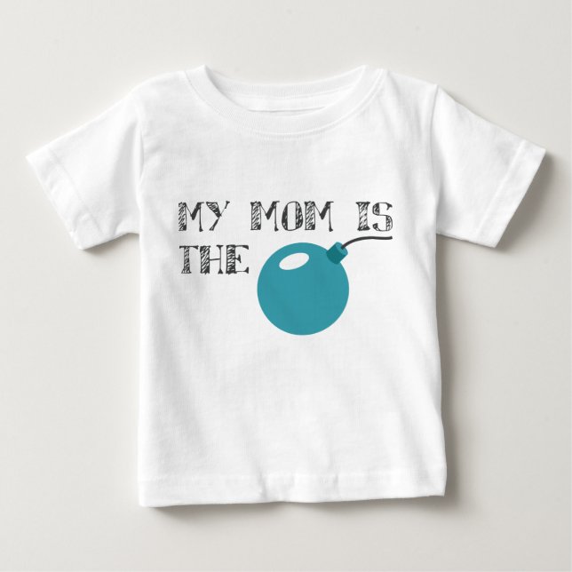 Camiseta De Bebé Mi mamá es la bomba (Anverso)