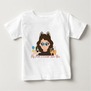 Camiseta De Bebé Mi mamá es más fría que tú