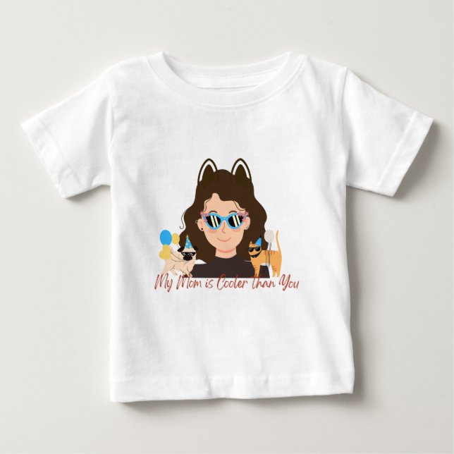 Camiseta De Bebé Mi mamá es más fría que tú (Anverso)