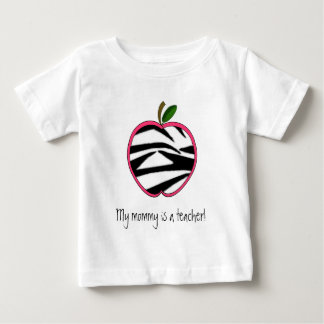 Camiseta De Bebé Mi mamá es profesor - estampado de zebra Apple