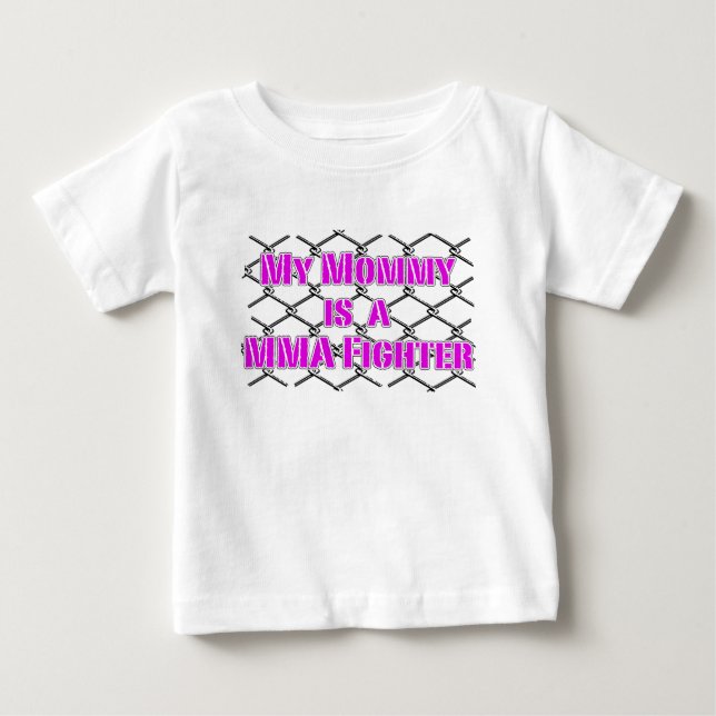 Camiseta De Bebé ¡Mi mamá es un combatiente de la jaula! Los (Anverso)