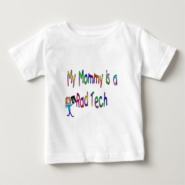 Camiseta De Bebé Mi mamá es una Rad Tech (Camisas infantiles) (Anverso)