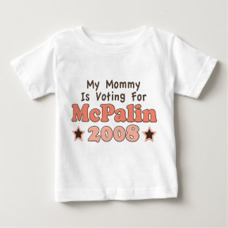 Camiseta De Bebé Mi Mamá Está Votando Por McPalin 2008 Long Sleeve 