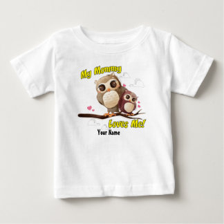 Camiseta De Bebé Mi mamá me ama a búho