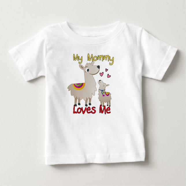 Camiseta De Bebé Mi mamá me ama a mí llamada (Anverso)