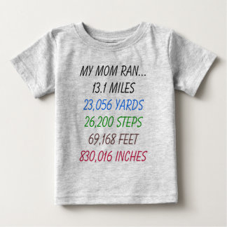 Camiseta De Bebé Mi Mamá Ran 13,1 Millas