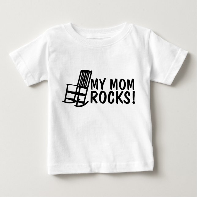 Camiseta De Bebé Mi mamá Rocks (Anverso)