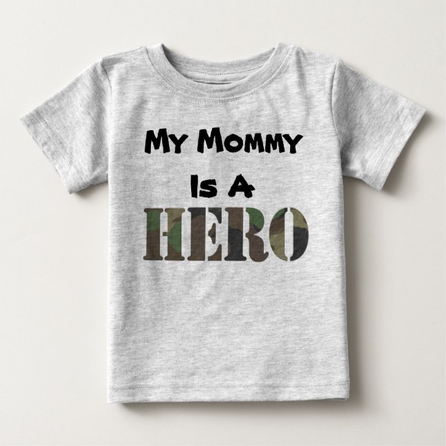 Camiseta De Bebé Mi Mami Es Héroe (Anverso)