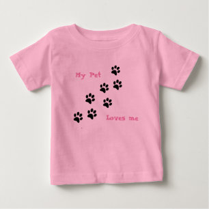 Camiseta De Bebé Mi Mascota Me Ama Bebé Tutu Bodysuit