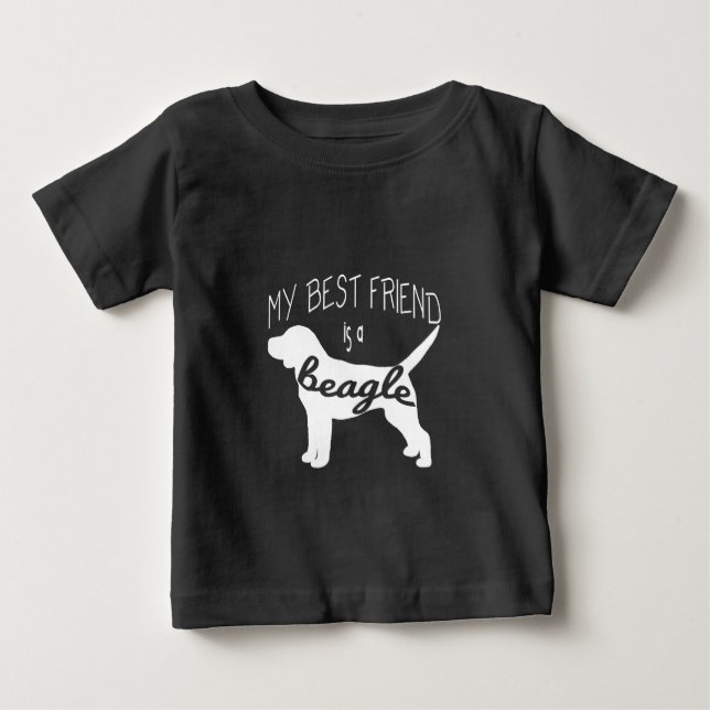 Camiseta De Bebé Mi mejor amigo es un beagle (2) (Anverso)