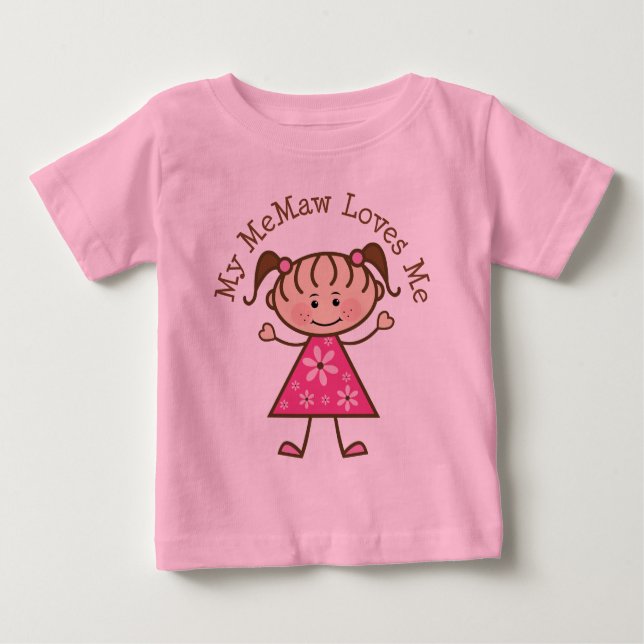 Camiseta De Bebé Mi memaw me ama figura (Anverso)
