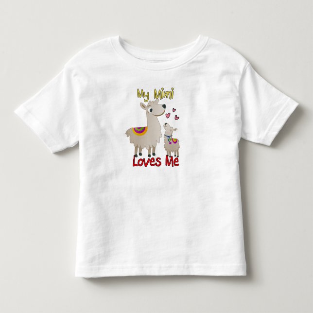 Camiseta De Bebé Mi Mimi me ama a mí llama (Anverso)