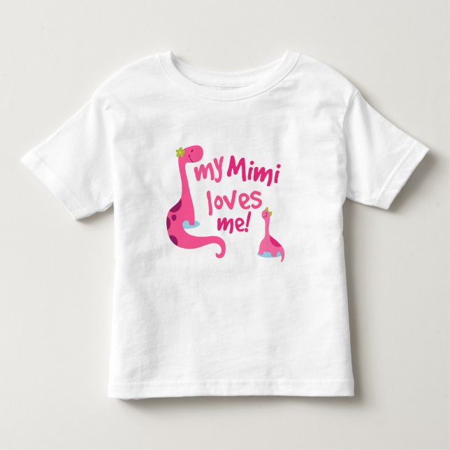 Camiseta De Bebé Mi Mimi me ama dinosaurio (Anverso)