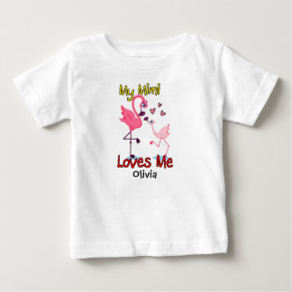 Camiseta De Bebé Mi Mimi Me Ama Flamingo