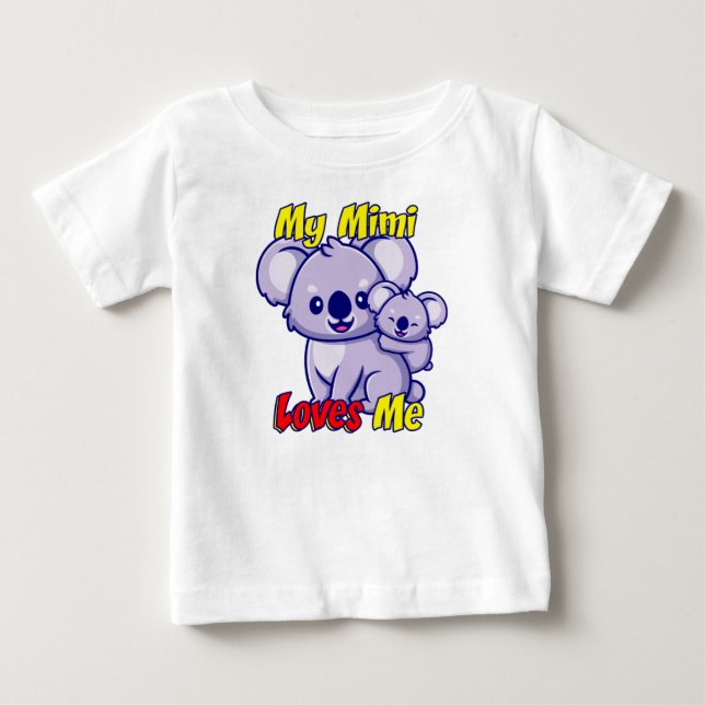 Camiseta De Bebé Mi Mimi Me Ama La Camiseta Del Bebé Koala (Anverso)