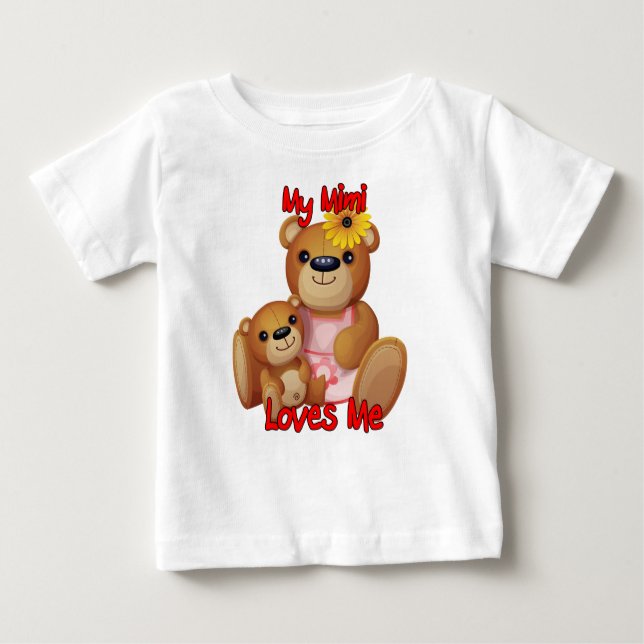Camiseta De Bebé Mi Mimi me ama oso de peluche (Anverso)
