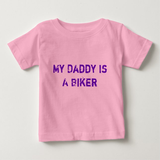 Camiseta De Bebé Mi motorista del papá AIA (Anverso)