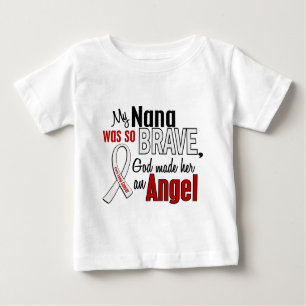 Camiseta De Bebé Mi Nana es un cáncer de pulmón del ángel