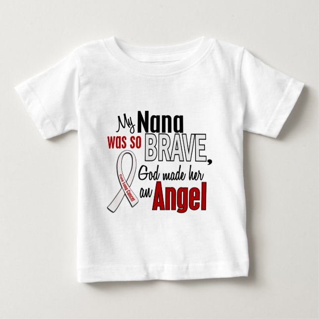 Camiseta De Bebé Mi Nana es un cáncer de pulmón del ángel (Anverso)