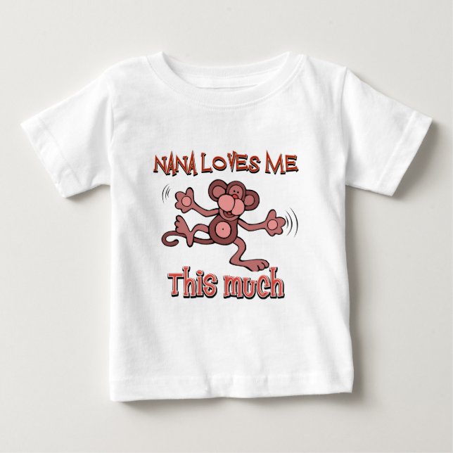 Camiseta De Bebé Mi Nana me ama este mucho (Anverso)
