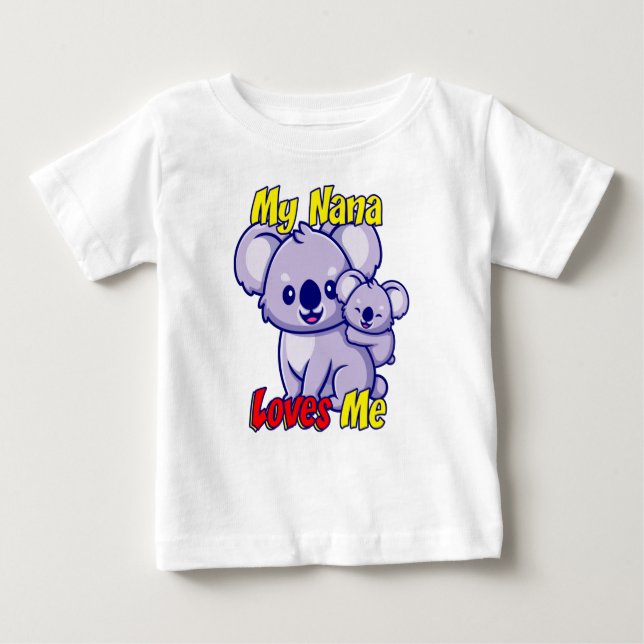 Camiseta De Bebé Mi Nana Me Ama Koala (Anverso)