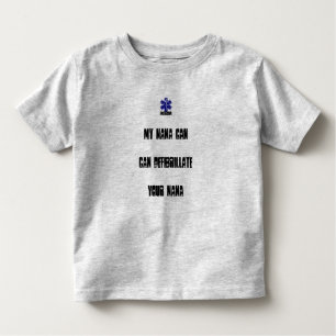 Camiseta De Bebé Mi Nana puede Defibrilliate su Nana