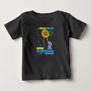 Camiseta De Bebé Mi nieta con el síndrome de Down Conciencia, rega
