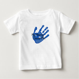 Camiseta De Bebé "Mi niñera me ama" - azul