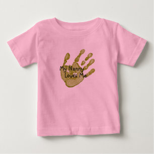 Camiseta De Bebé "Mi niñera me ama" - verde