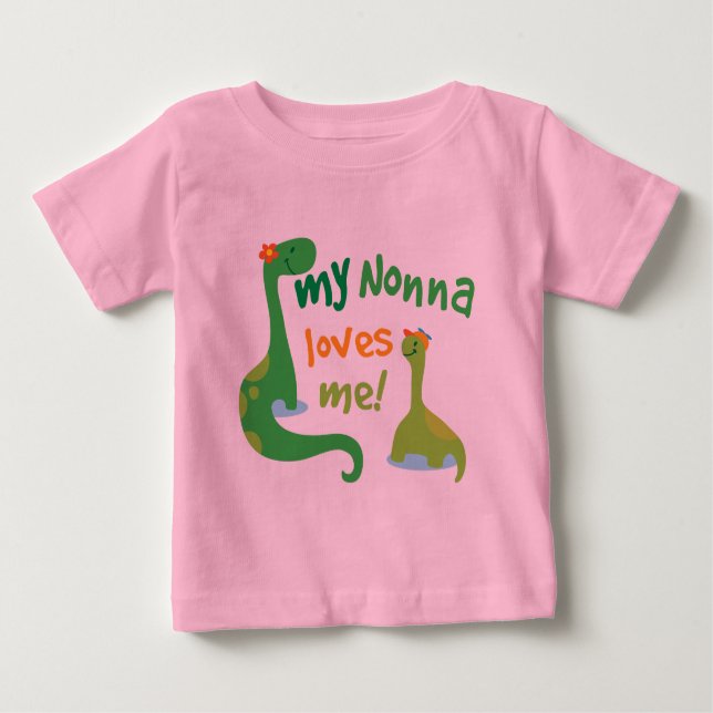 Camiseta De Bebé Mi Nonna me ama dinosaurio (Anverso)