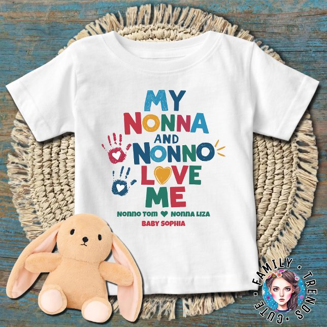 Camiseta De Bebé Mi nonna y mi no me aman (Subido por el creador)