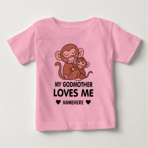 Camiseta De Bebé Mi padrina me ama