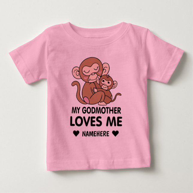 Camiseta De Bebé Mi padrina me ama (Anverso)