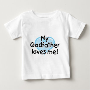 Camiseta De Bebé Mi padrino me ama (el azul)