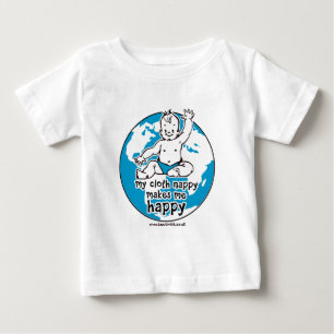 Camiseta De Bebé Mi panal del paño me hace feliz