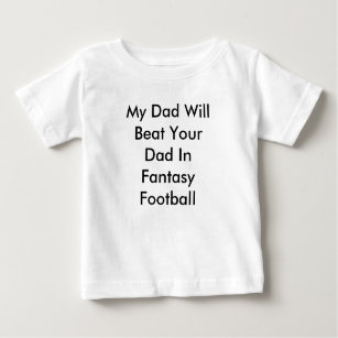 Camiseta De Bebé Mi papá batirá a su papá en fútbol de la fantasía