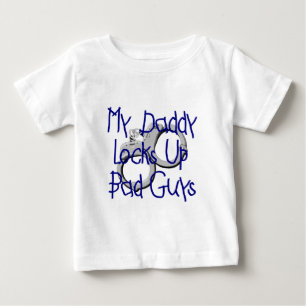 Camiseta De Bebé Mi papá cierra para arriba a chicos malos