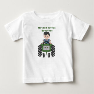 Camiseta De Bebé Mi papá conduce tractores