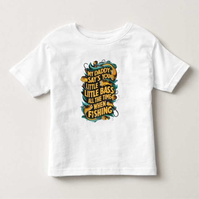 Camiseta De Bebé Mi papá dice que eres un bajo pequeño (Anverso)