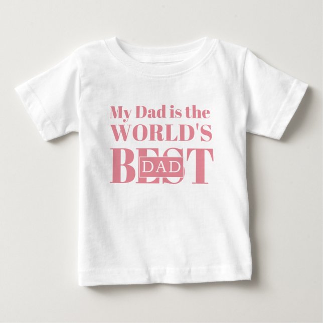 Camiseta De Bebé Mi papá es el mejor papá del mundo (Anverso)